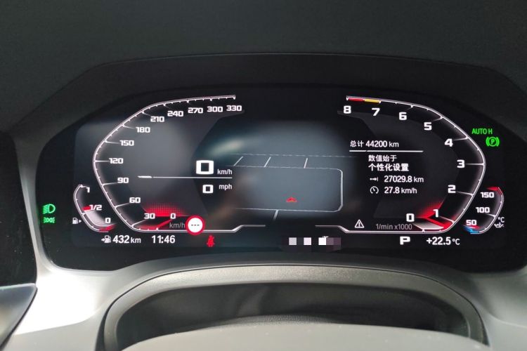 Used BMW 3 Series 2021 Second Facelift 325Li M Sport Package Odometer Close Up