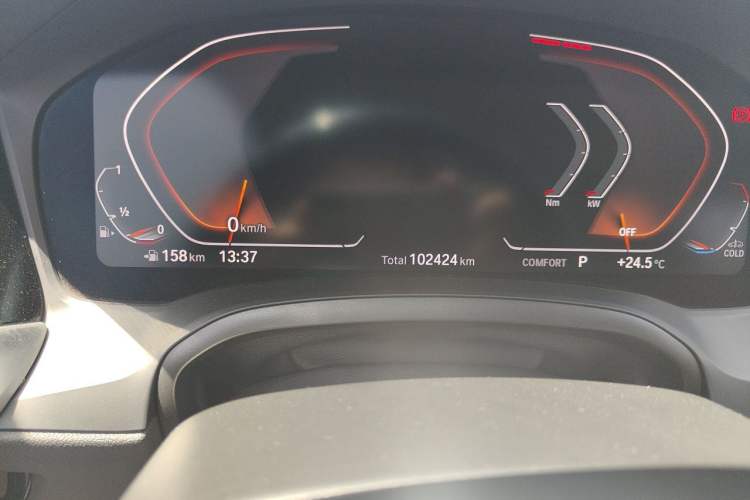 Used BMW 3 Series 2021 325Li M Sport Package Odometer Close Up