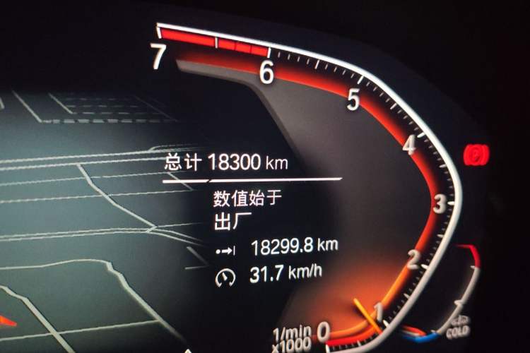 Used BMW 3 Series 2021 Second Facelift 325Li M Sport Package Odometer Close Up