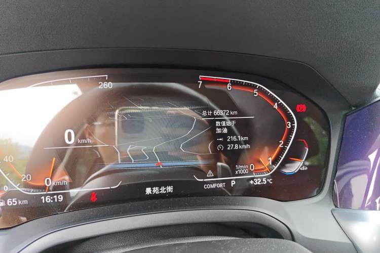 Used BMW 3 Series 2021 325Li M Sport Shadowline Package Odometer Close Up