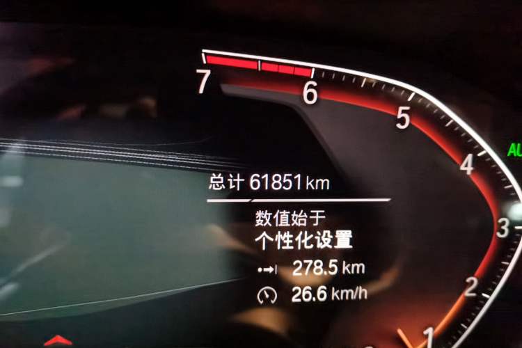 Used BMW 3 Series 2021 325Li M Sport Package Odometer Close Up