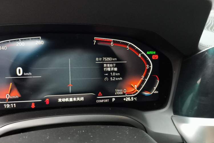 Used BMW 3 Series 2021 325Li M Sport Shadowline Package Odometer Close Up