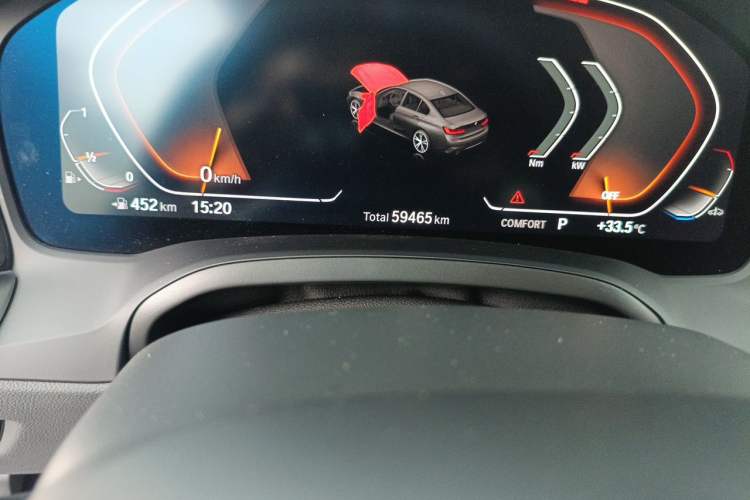 Used BMW 3 Series 2021 Restyled 325i M Sport Night Edition Package Odometer Close Up