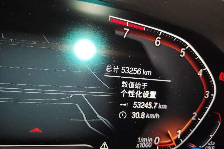 Used BMW 3 Series 2021 Second Facelift 325Li M Sport Package Odometer Close Up