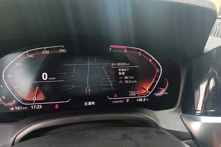 Used BMW 3 Series 2021 Restyled 325i M Sport Package Odometer Close Up