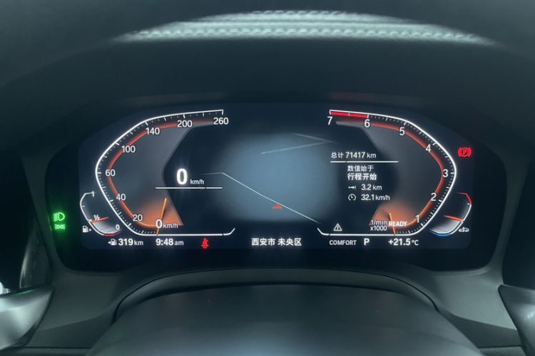 Used BMW 3 Series 2021 Restyled 325Li M Sport Package Odometer Close Up