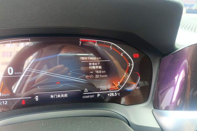 Used BMW 3 Series 2021 325Li M Sport Package Odometer Close Up