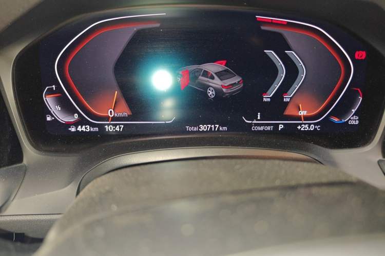 Used BMW 3 Series 2021 Second Facelift 325Li M Sport Package Odometer Close Up
