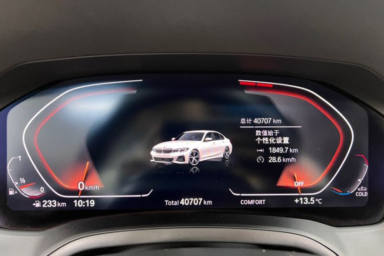 Used BMW 3 Series 2021 320Li M Sport Package Odometer Close Up