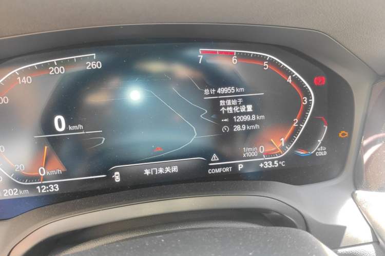 Used BMW 3 Series 2021 Restyled 325Li M Sport Package Odometer Close Up