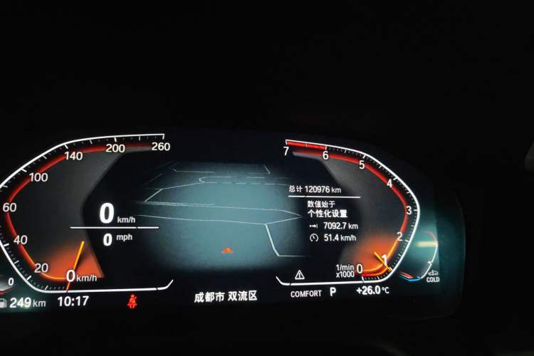 Used BMW 3 Series 2021 Facelifted 325Li M Sport Night Edition Package Odometer Close Up