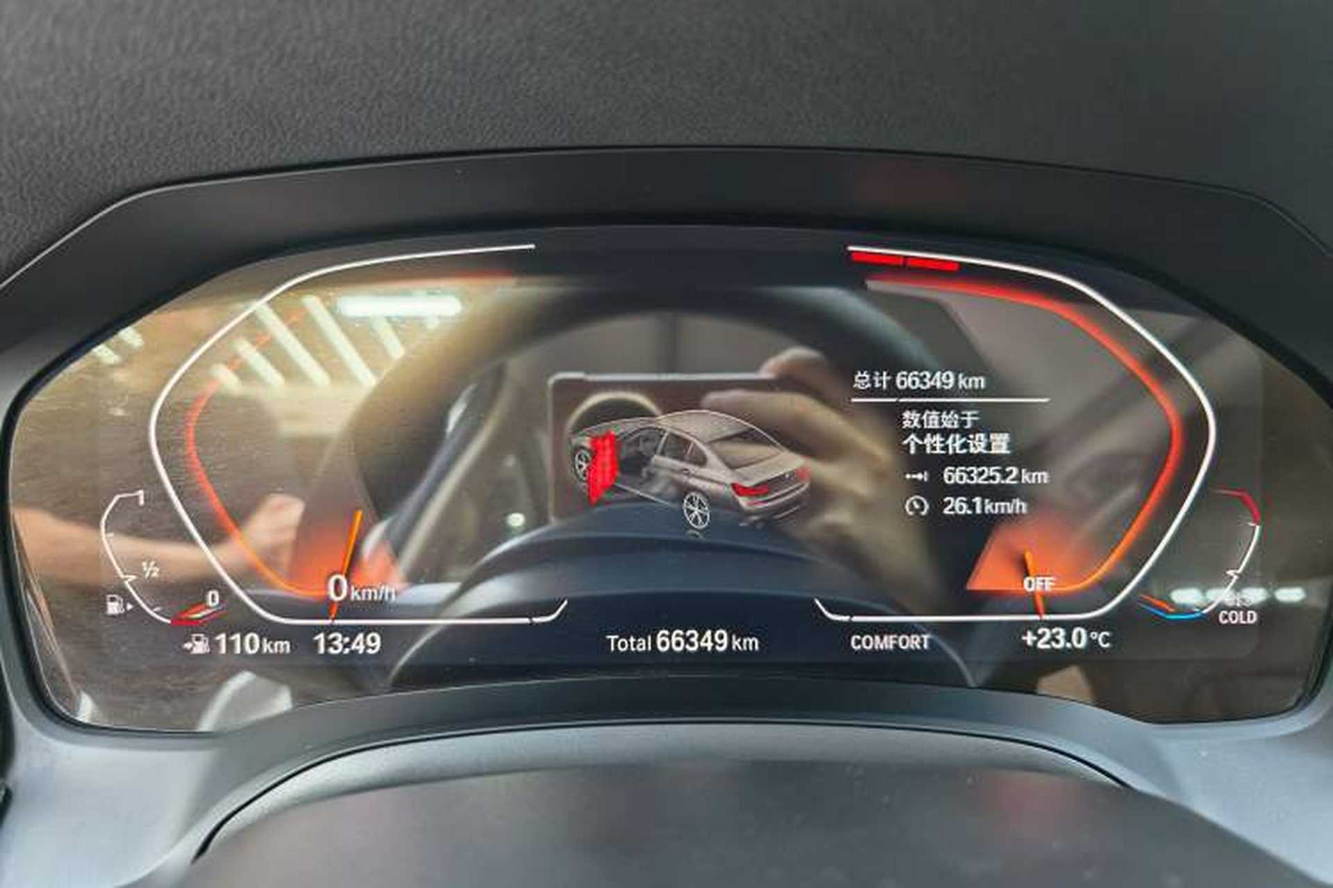 Used BMW 3 Series 2021 320Li M Sport Package Odometer Close Up