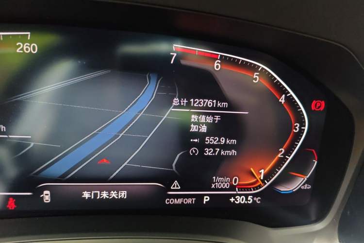 Used BMW 3 Series 2021 325Li M Sport Shadowline Package Odometer Close Up