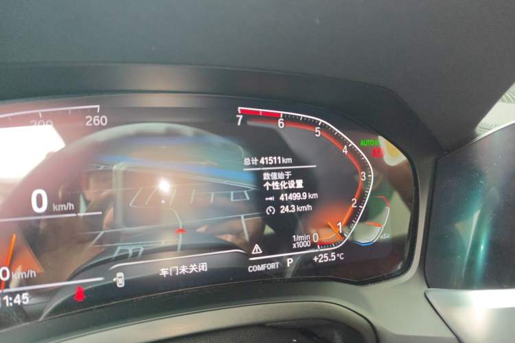 Used BMW 3 Series 2021 Restyled 325Li M Sport Package Odometer Close Up