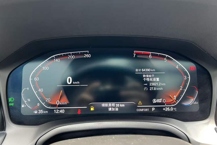 Used BMW 3 Series 2021 Restyled 325Li M Sport Package Odometer Close Up