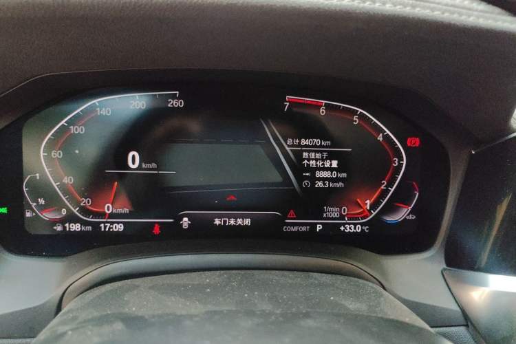 Used BMW 3 Series 2021 Second Facelift 320Li M Sport Package Odometer Close Up