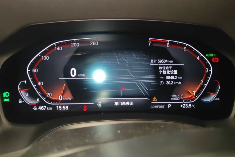 Used BMW 3 Series 2021 Restyled 325Li M Sport Package Odometer Close Up