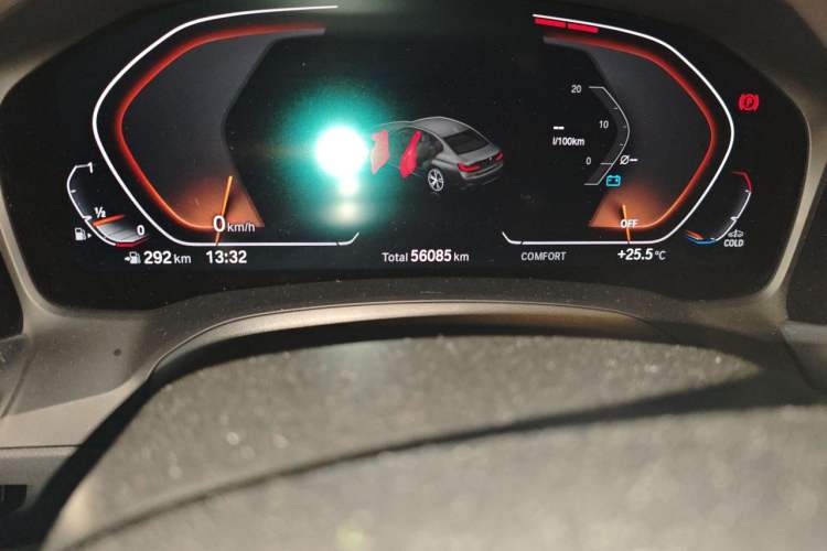 Used BMW 3 Series 2021 Second Facelift 325i M Sport Night Edition Package Odometer Close Up