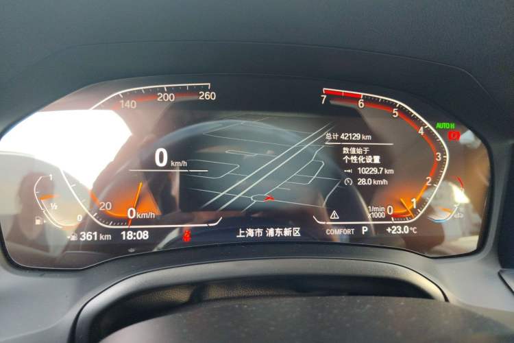 Used BMW 3 Series 2021 Restyled 325Li M Sport Package Odometer Close Up