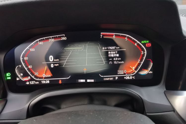Used BMW 3 Series 2021 Second Facelift 320Li M Sport Package Odometer Close Up