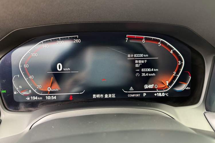Used BMW 3 Series 2021 325Li M Sport Package Odometer Close Up