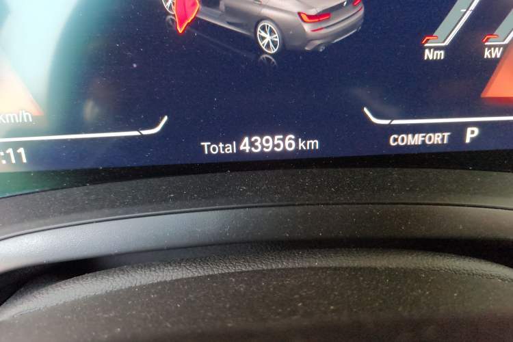 Used BMW 3 Series 2021 Second Facelift 330i M Sport Night Edition Package Odometer Close Up