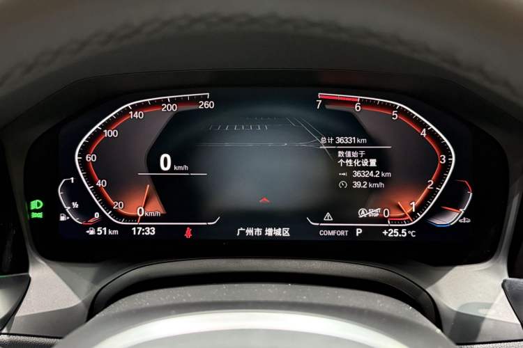 Used BMW 3 Series 2021 Restyled 325Li M Sport Package Odometer Close Up