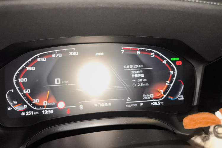 Used BMW 3 Series 2021 Restyled 325i M Sport Night Edition Package Odometer Close Up
