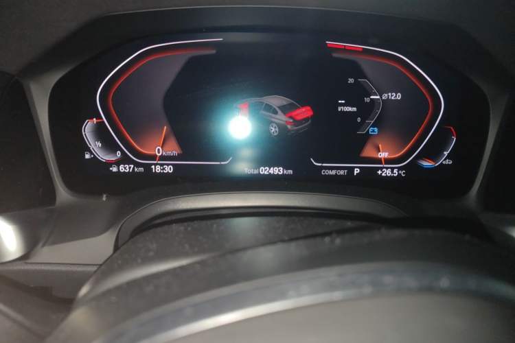 Used BMW 3 Series 2021 Second Facelift 325i M Sport Night Edition Package Odometer Close Up