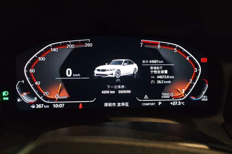 Used BMW 3 Series 2021 320i Sport Package Odometer Close Up