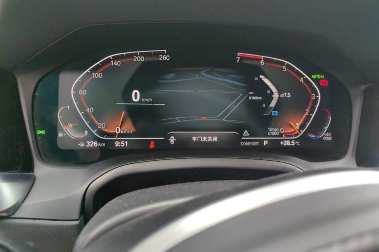 Used BMW 3 Series 2021 Restyled 325Li M Sport Package Odometer Close Up