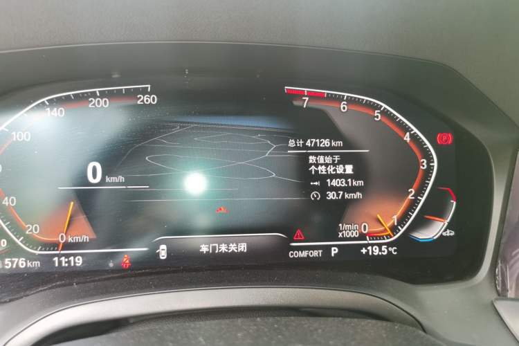 Used BMW 3 Series 2022 325i M Sport Night Edition Package Odometer Close Up