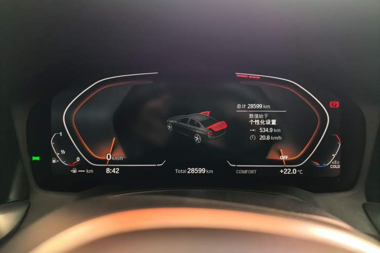 Used BMW 3 Series 2022 325Li M Sport Package Odometer Close Up