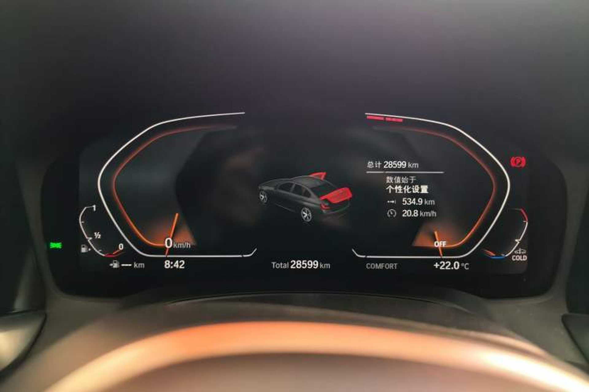 Used BMW 3 Series 2022 325Li M Sport Package Odometer Close Up