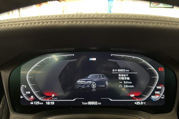 Used BMW 3 Series 2022 325Li M Sport Package Odometer Close Up