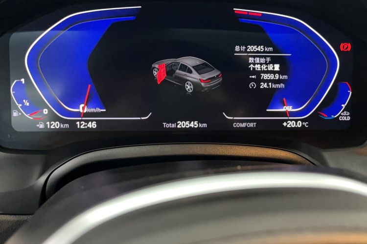 Used BMW 3 Series 2022 Restyled 325Li M Sport Night Edition Package Odometer Close Up
