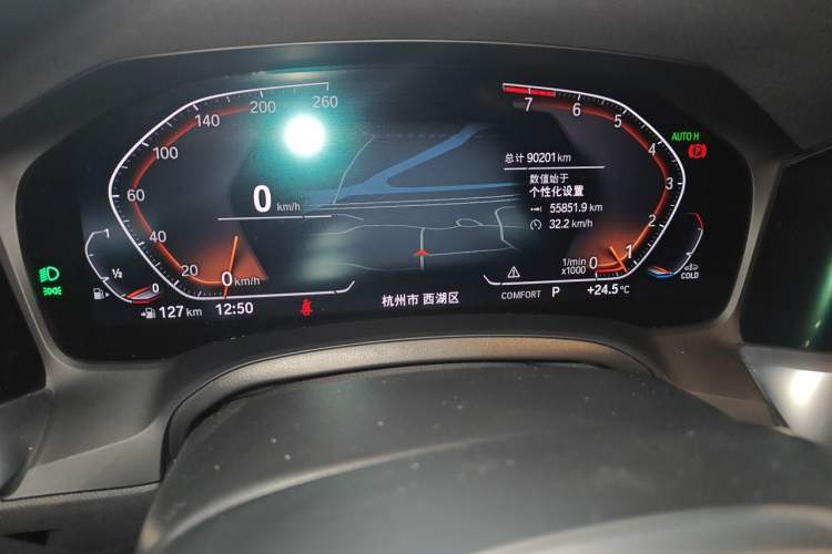 Used BMW 3 Series 2022 Updated 330i M Sport Night Edition Package Odometer Close Up