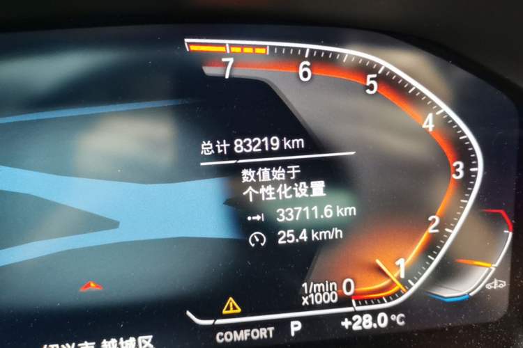 Used BMW 3 Series 2022 325Li M Sport Package Odometer Close Up