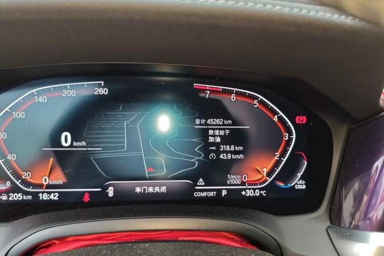 Used BMW 3 Series 2022 325Li M Sport Package Odometer Close Up