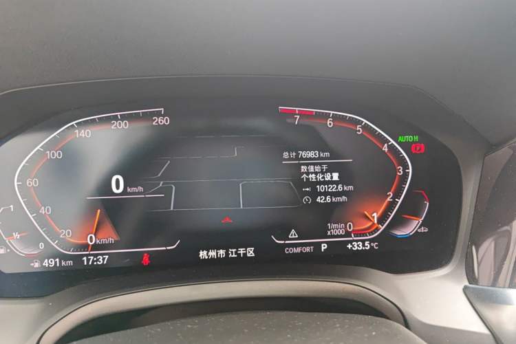 Used BMW 3 Series 2022 325Li M Sport Package Odometer Close Up