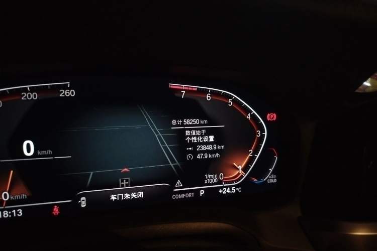 Used BMW 3 Series 2022 325Li M Sport Package Odometer Close Up