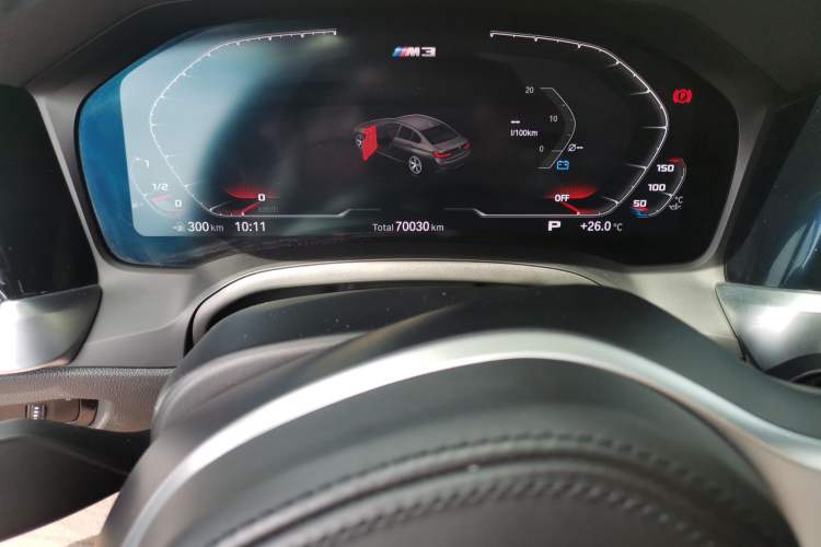 Used BMW 3 Series 2022 Updated 325i M Sport Package Odometer Close Up