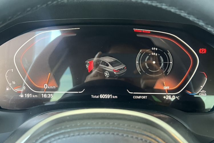 Used BMW 3 Series 2022 325Li M Sport Package Odometer Close Up