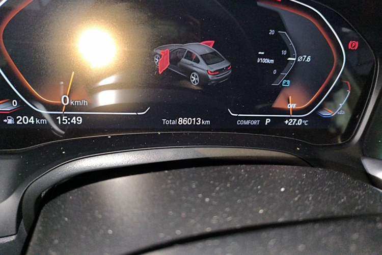 Used BMW 3 Series 2022 325Li M Sport Night Edition Package Odometer Close Up