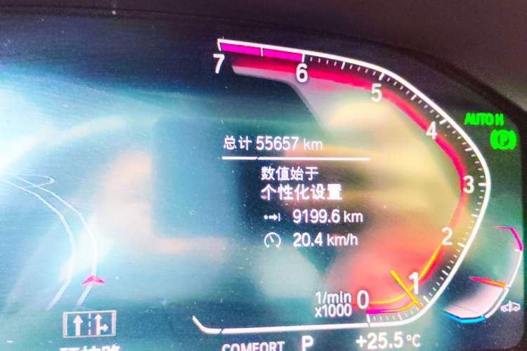 Used BMW 3 Series 2022 325Li M Sport Package Odometer Close Up