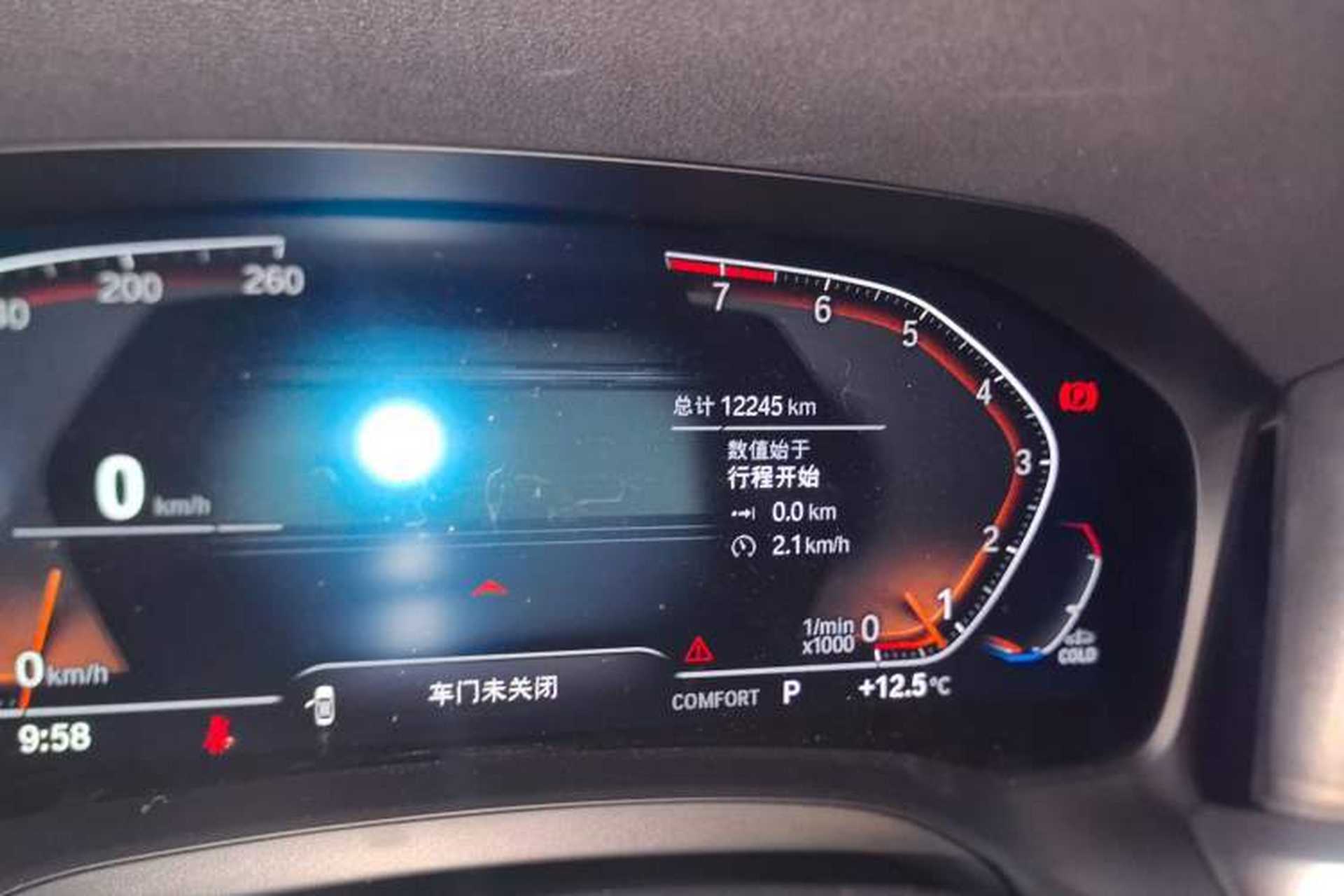 Used BMW 3 Series 2022 Updated 325Li M Sport Package Odometer Close Up