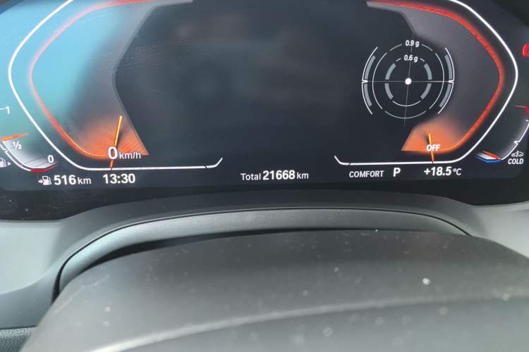 Used BMW 3 Series 2022 325Li M Sport Package Odometer Close Up
