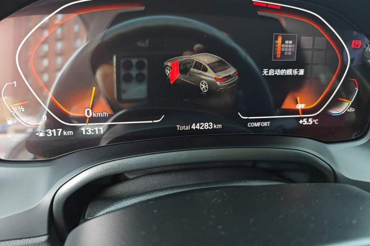 Used BMW 3 Series 2022 325Li M Sport Package Odometer Close Up