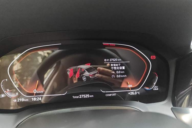 Used BMW 3 Series 2022 Updated 325Li M Sport Package Odometer Close Up