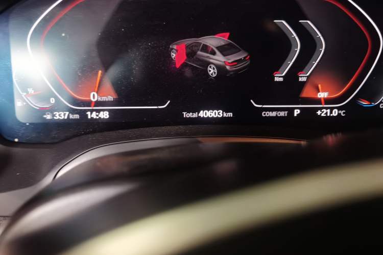 Used BMW 3 Series 2022 325Li M Sport Package Odometer Close Up